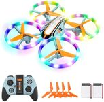 i9 Drone for Children, RC Quadcopter with Headless Mode, Altitude Hold and 3D Flip, Toys and Gifts for Boys Girls (LED Light)