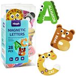 Hioph Large Magnetic Letters for Kid Magnets Fridge Animals Alphabet Toys, Children Magnetic Refrigerator Uppercase ABC Alphabet Cute Spelling Learning Game Toys for Baby Toddler Preschool