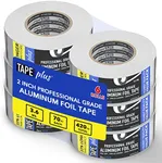 Professional Grade Aluminum Foil Tape - 6 Pack - 2 Inch by 210 Feet (70 Yards) 3.6 Mil - High Temperature - Perfect for HVAC, Sealing & Patching Hot & Cold Air Ducts, Metal Repair…