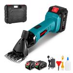 ONEVAN Cordless Sheep Shearing Clippers - 200W Motor, 6 Speeds, 2400 RPM, 13-Tooth Blade, Blue, Unisex, Farmers/Livestock Owners, Sheep and Goat Shearing