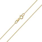 Amberta Allure Women 9 Ct Yellow Gold Chain Necklace: 0.8 mm Curb Chain - 18 inch