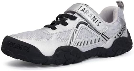 TARANIS Boys Girls Hiking Shoes Kids Sneaker Trail Running Shoes Outdoor Walking Shoes A Sliver 26