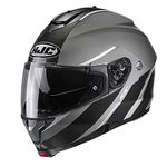 HJC C91 Flip Front Up DVS Motorcycle Motorbike Helmet - Tero MC5 Black (L)