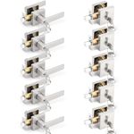Front Door Entry Lever with Double Cylinder Deadbolts Combination Set, Satin Nickel Finish, Keyed Alike Exterior Entrance Lever Door Handle Set for Front/Back Gate Door, Pack of 5