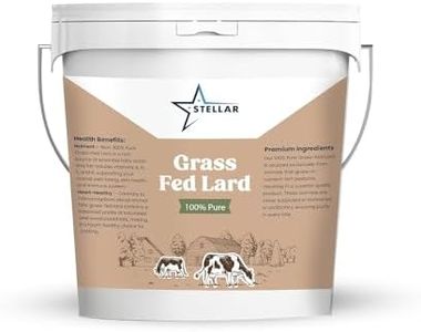 Stellar - 100% Pure Grass Fed Lard - Food Grade - 10 LBS