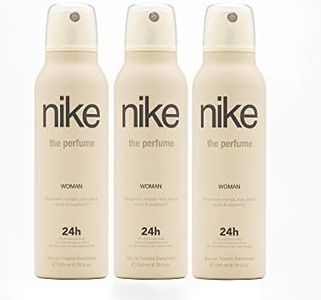 NIKE - The Perfume Woman, Desodorante Mujer Spray, Pack de 3 x 200 ml, Desodorante Antimanchas para Todo Tipo de Piel, 0% Sales de Aluminio, de Larga Duración, Fragancia Oriental Vainilla