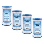 4 Pack Replacement Swimming Pool Pump Water Filter Cartridge Compatible For Bestway 3 & Intex Type A Or C Pool Water Filters