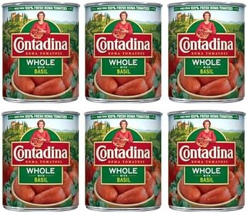 Contadina Whole Peeled Tomatoes with Basil, 28 oz (Pack of 6 Cans)