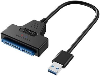 SATA to USB Cable, USB 3.0 to SATA III Hard Driver Adapter Compatible for 2.5 inch HDD and SSD (USB-A 3.0 to SATA)