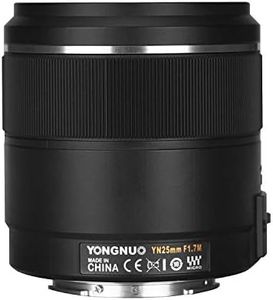Yongnuo YN25mm F1.7M Auto Focus Standard Prime Lens, Mirrorless Micro Four Thirds, Compatible with Olympus and Panasonic Cameras Black