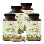 Saptamveda Natural Triphala Extract Capsules - 60 Capsules(Pack of 3+1), Each 500mg | Acidity & Gas Relief | Ayurvedic Support For Gut, Immune & Intestinal Health