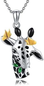 VENACOLY Colgante de jirafa en collar de plata esterlina Colgante de jirafa Joyería Regalo para mujeres