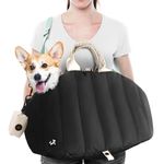 Sytopia Dog Bag Carrier for Small/Medium Dogs, Waterproof and Washable, Travel Dog Purse for Pets up to 25 Lbs, Dog Car Seat & Pet Bed, Dog Collar Clip, Poop Bag Holder, Adjustable Leashes, Monet Grey