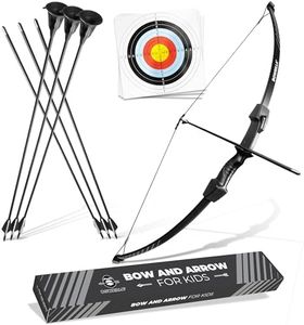 BOWRILLA® Bow and Arrow for Kids | Beginners Archery Set with 6 Arrows, Ideal for Kids & Teens 8 to 15 Years | 3-Piece Take-Down Recurve Youth Bow and Arrow Set, Perfect for Left & Right Handers