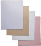 96 Count Metallic Modern Design Colour Combo Stationery Paper - Premium Paper Stock, Scrapbooking, Letter Writing Paper, Includes Gold, Silver, Rose, Copper, Amethyst, Aquamarine, 22cm x 28cm