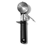 OXO Good Grips Classic Swipe Ice Cream Scoop, Black / Stainless Steel