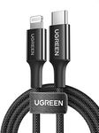 UGREEN USB C to Lightning Cable [1.5M Apple MFi Certified] Type C PD Fast Charging iPhone Charger Silicone Braided Cord Compatible with iPhone 14 Pro Max/14 Plus/13/12/11/X, MacBook, iPad, AirPods Pro