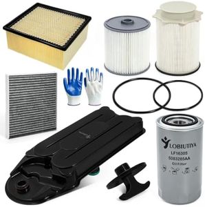 LOBIUTIYA Fuel Filter & CCV Filter Kit for 2019-2024 Ram 2500 6.7L Cummins | 7Pcs Fuel Filter Kit for Ram 2500 3500 6.7L Diesel; 68002433AB/AC CCV Crankcase Breather Filter; 68436631AA Water Separator