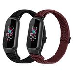 TumpCez Elastic Nylon Strap Only Compatible with Fitbit Luxe Straps,Adjustable Stretchy Soft Sport Band Replacement Wristband for Women Men