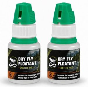 1DFAUL 2Pcs Dry Fly floatant, Floatant Fly Fishing Long-Lasting Hydrophobic