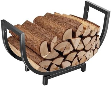 Firewood Rack Outdoor, Indoor Firewood Storage and Stable Log Holder, Firewood Rustproof Holder and Rustproof Metal Wood Rack for Fireplace Patio Deck Firepit