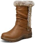 Vepose Women's Mid Calf Boots Brown