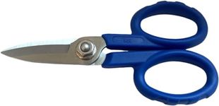 Elfcam® - 2 Pack Kevlar Scissors for Fiber Optic Cables, Super Multi Shears with Serrated Blade for Griping Materials, Multifunctional Cutters Made of High Carbon Alloy Steel, Manufactured by Nusharp