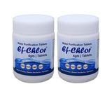 Ef-Chlor 4gm Overhead & Underground Tank Water Purification Tablets - Combo Pack of 2 Jars (40 Tablets) | Purify 40000L of Water | 1 Tablet Purifies 1000L Water | Reliable Water Treatment Solution