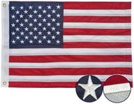 AMZFLAG American Boat Flag 12x18 In Outdoor Made in USA, Embroidered Small US Flags Double Sided Heavy Duty, USA United State Flag Banner for Boating Nautical Yacht