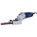 Eastwood Electric Mini Belt Sander | Robust 5.3 Amp Motor | Sanding and Grinding Tool | Lightweight Aluminum Body with Swivel Head | Grinder File With 120 Grit Abrasive Sanding Belt And Key 2300 Fpm