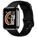 M I D116 Fitness Band Smart watch for Men, Women, Boys, Girls, Kids – Single Touch Interface, Water Resistant, Workout Modes, Quick Charge Sports Smartwatch – Black