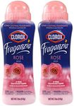 Clorox Fraganzia In-Wash Scent Booster Crystals in Rose Scent, 18 Oz Twin Pack | Laundry Scent Booster Crystals | In-wash Scent Booster for Fresh Laundry in Rose Scent 18 Ounces x 2, Total 36 oz