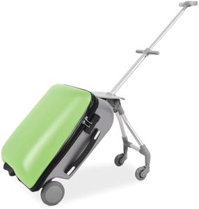 3-in-1 Carry On Luggage with Removable Cart | 20” Hardside Suitcase, Detachable Travel Tote & Foldable Utility Cart with 3 Adjustable Heights | for Adults, Kids, Shopping & Travel | 42L, 5KG (Green)