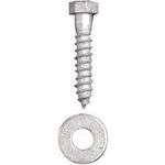 3/8" x 3" Hot Dipped Galvanized Lag Screws w/Flat Washers, Grade A, Quantity 50- by Fastener Depot, LLC