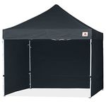 ABCCANOPY Ez Pop Up Canopy Tent with Sidewalls Commercial -Series,8x8 Black