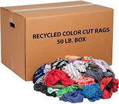 50 Lb. Box Recycled Cut Rags, Mixed