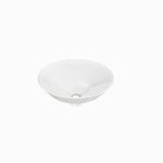 KOHLER Conical Bell Round Tabletop Ceramic Wash Basin, Counter Cut Vessel, Without Deck Bathroom Sink Basin, Requires Wall- Or Counter-Mount Tap (41x 41x 16 Cm, White, Glossy Finish)