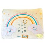 TwinsTribe Milestone Blankets for Twins: Rainbow Ride | Gift Idea for Newborn Twins | Attractive Gift Box | Perfect for Capturing Memories