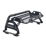 TKMAUTO Sport Bar Roll Bar Black Steel with Cargo Basket (Full Size Truck)