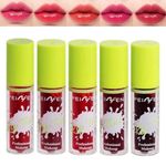 5 Colors Lip Gloss Set,Waterproof and Sweat Proof Lip Stain,High Colour Development Lip Tint,Non-Stick Lipgloss,Lip Stain Long Lasting,Plumping Lip Gloss,Tinted Lip Balm,Moisturizing Lip Plumper Gloss