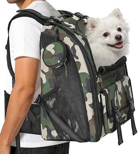 Aimease Dog Carrier Backpack for Medium Dogs up to 22 IBS, Dog Hiking Backpacks with Multi Compartment Storage & Adjustable Straps, Waterproof Pet Backpack for Climbing Cycling