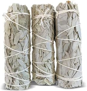 Bholi Sage Plus White Sage Sticks Pack of 3, Sage Smudge Kit 4'' Long Dried Sage Sticks for Meditation, Smudging and Cleansing, Getting Rid of Negative Energy