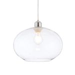 TRENT Modern Decorative Clear Glass Globe Ceiling Pendant Light with Bubble Effect Shade E27/B22