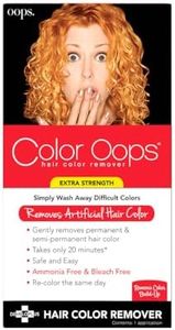 Color Oops Extra Strength Hair Color Remover, 1 Application, Hair Dye Remover Processes in 20 Minutes, Safely Removes Permanent & Semi-Permanent Dye, Ammonia & Bleach Free