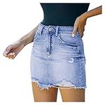 BEIBEIA Mid Rise Denim Shorts for W