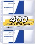 400 Pack 9 Pockets Trading Card Pages, 3600 Pockets Double-Sided Trading Card Pages Sleeves，Trading Card Sleeves for 3 Ring Binder for Pokemon Cards, Sports Cards, Coupons, Game Cards. …