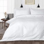 Shri Anand Creations Duvet Cover Double Bed Premium Cotton-Quilt/Comforter Cover- 91 X 101 Inches(White)(White,Double),300 TC