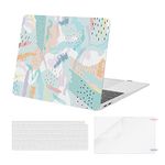 MOSISO Compatible with MacBook Air 13 inch Case 2021 2020 2019 2018 Release M1 A2337 A2179 A1932 Retina Display Touch ID, Plastic Hard Shell Case &Keyboard Cover&Screen Protector, Colorful Fields