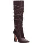 Vince Camuto Womens Alinkay Leather Slouchy Knee-High Boots Red 5.5 Medium (B,M)