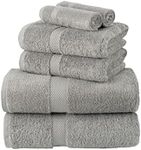 La Maison 100% Egyptian Cotton 600GSM Superior Towel Bale Set Hand Towel Bath Towel 6 Piece Super Soft Everyday Use (Grey)